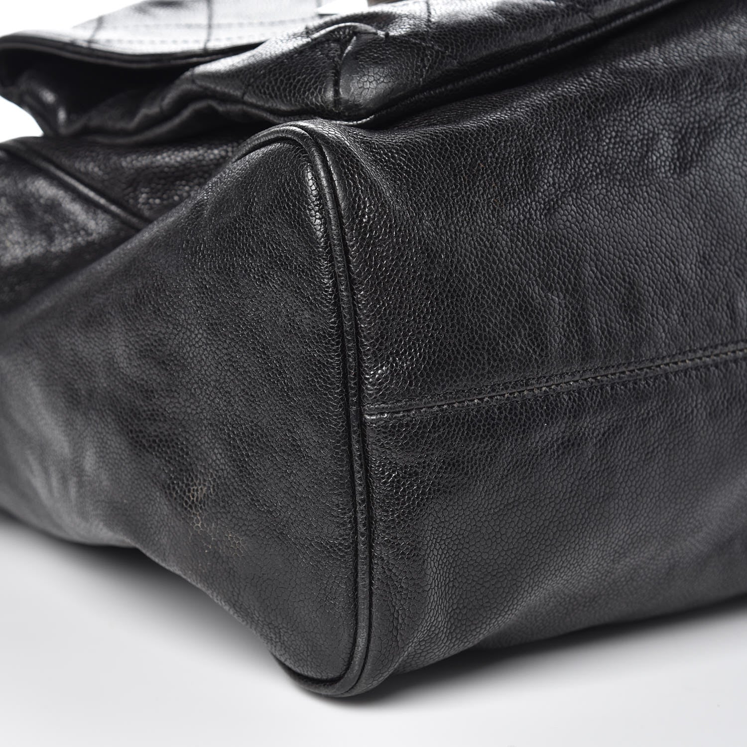 Chanel Glazed Caviar Large Pocket In The City Tote Black 7 of 11