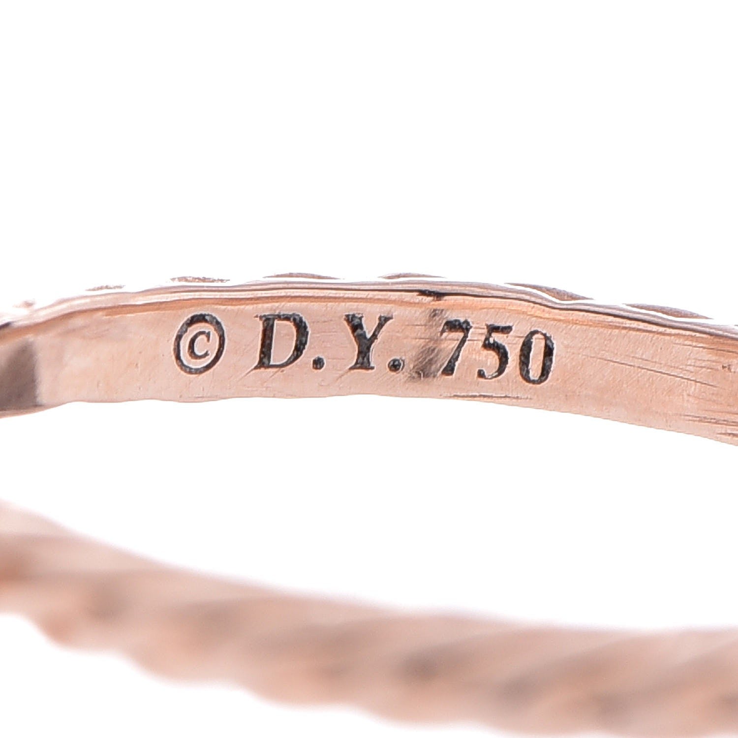 David Yurman 18K Rose Gold Diamond Morganite 7mm Chatelaine Ring 51 5.75 4 of 4