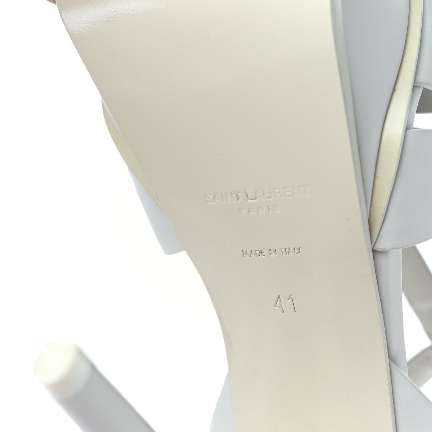 Calfskin Tribute 105 Platform Sandals 41 Porcellana