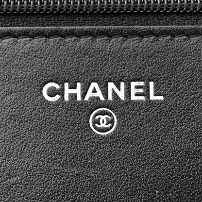 Chanel Aged Calfskin Quilted Gabrielle Wallet On Chain WOC Black 6 of 11