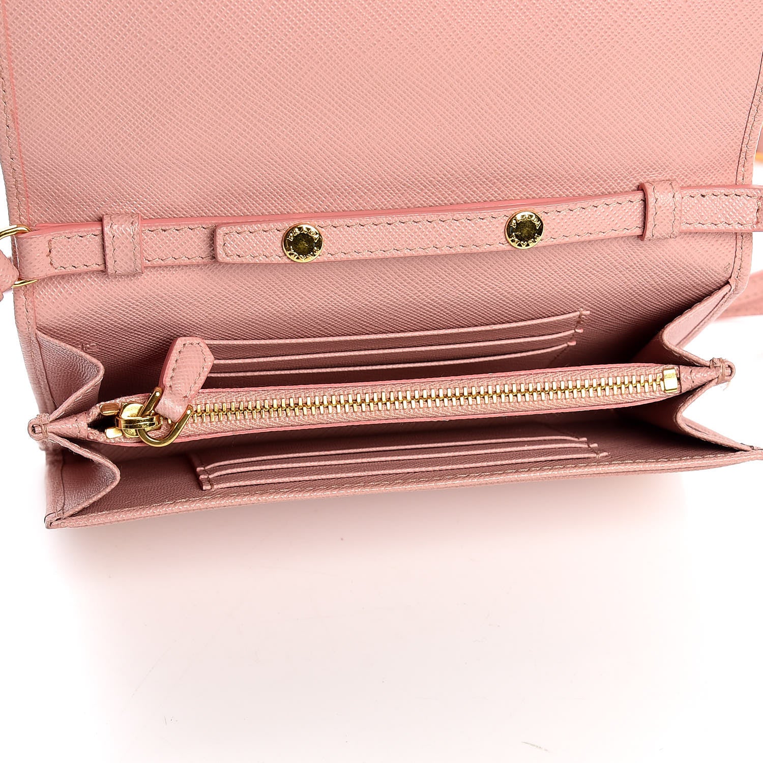 Prada Saffiano Fiocco Bow Flap Wallet Orchidea 5 of 9