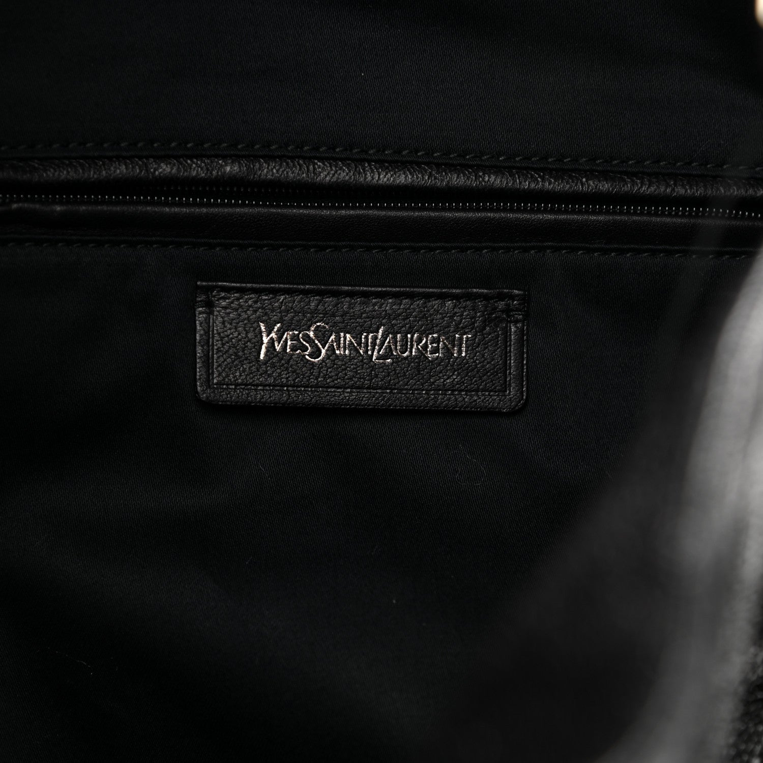 Saint Laurent Stingray Embossed Large Roady Hobo Black 6 of 10