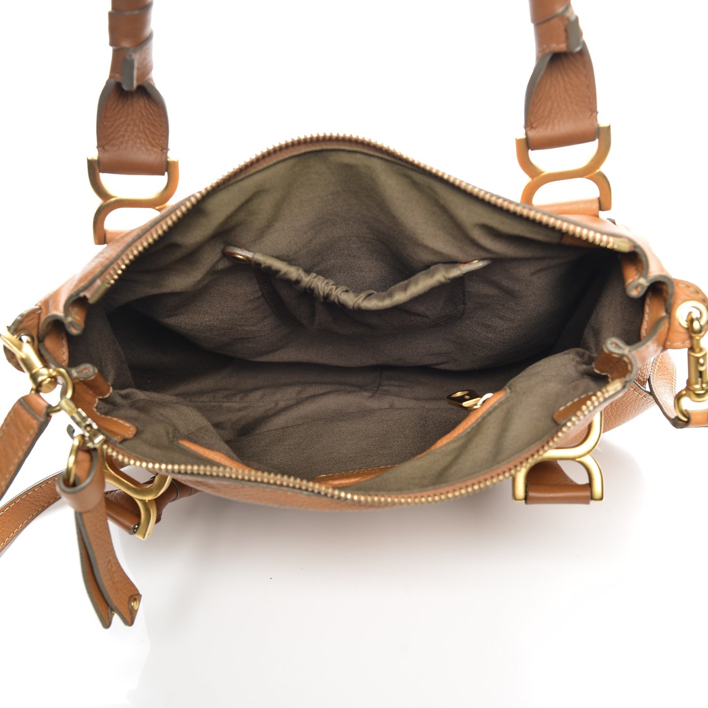 Calfskin Medium Marcie Satchel Brown Sugar
