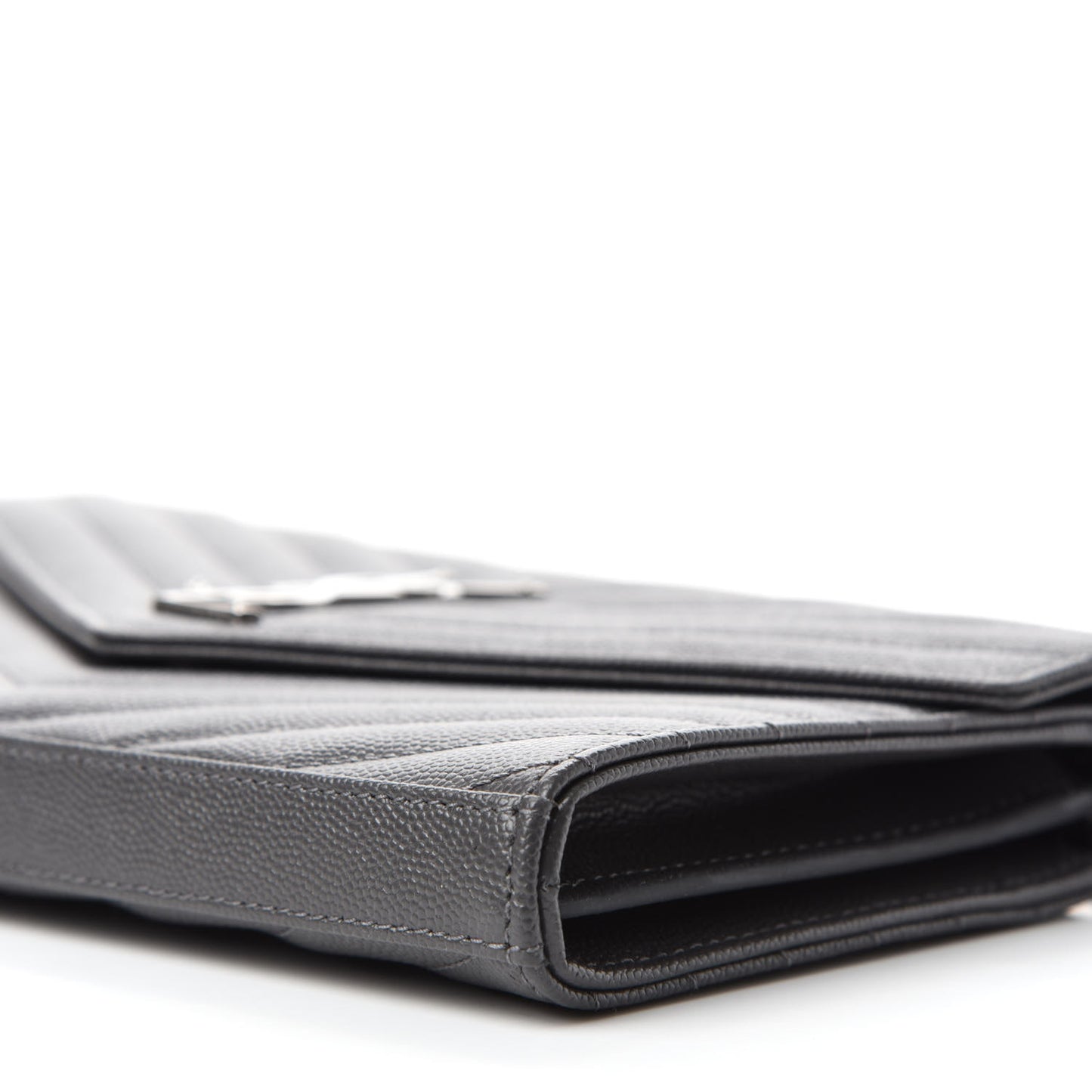Grain De Poudre Matelasse Chevron Monogram Chain Wallet Earth