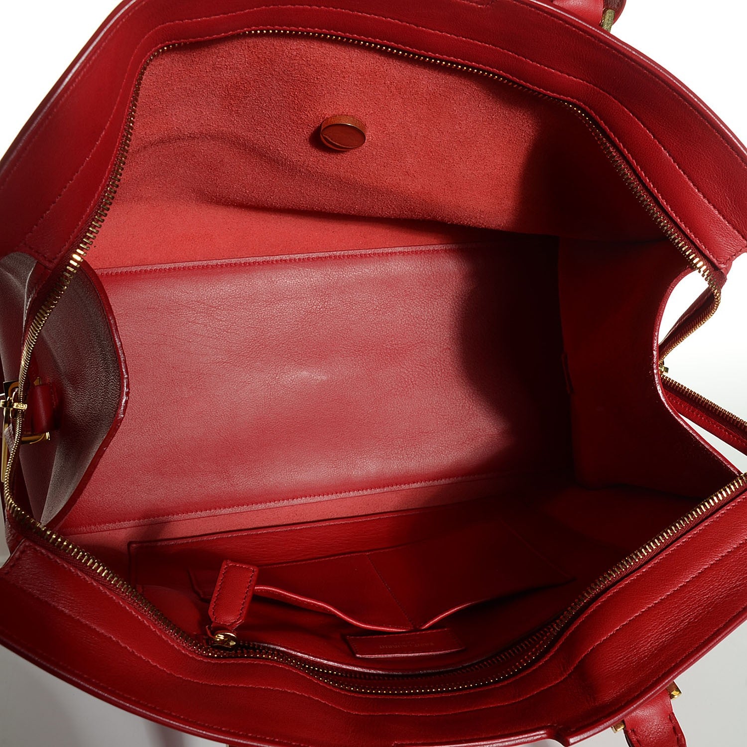 Saint Laurent Calfskin Medium Classic Y Cabas Red 4 of 8