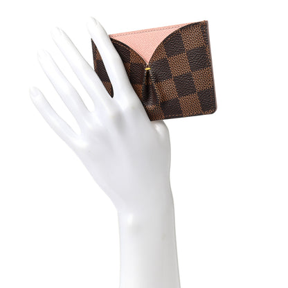 Louis Vuitton Damier Ebene Caissa Card Holder Rose Ballerine 2 of 8