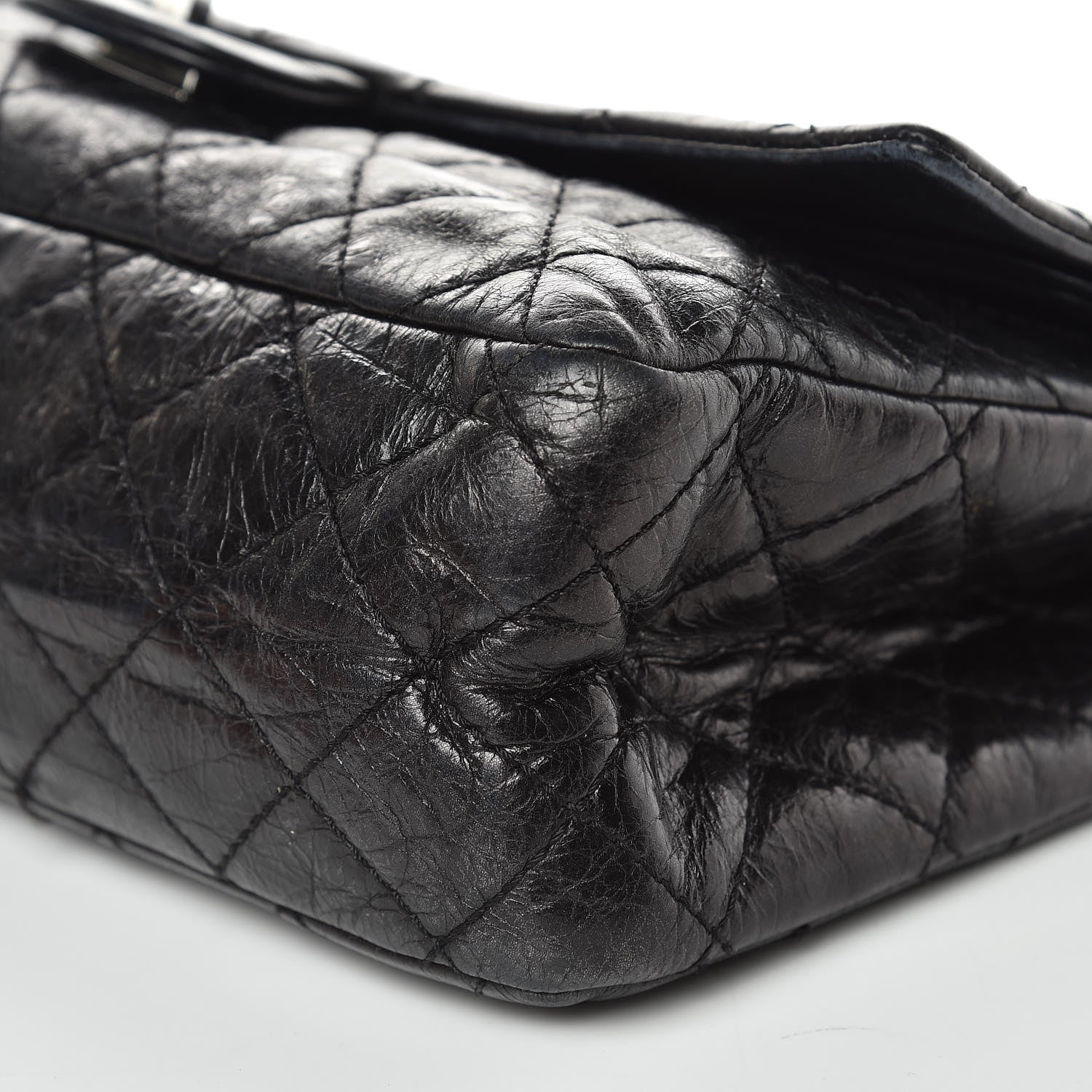 Chanel Metallic Aged Calfskin Quilted 2.55 Reissue 226 Flap Black 9 of 16