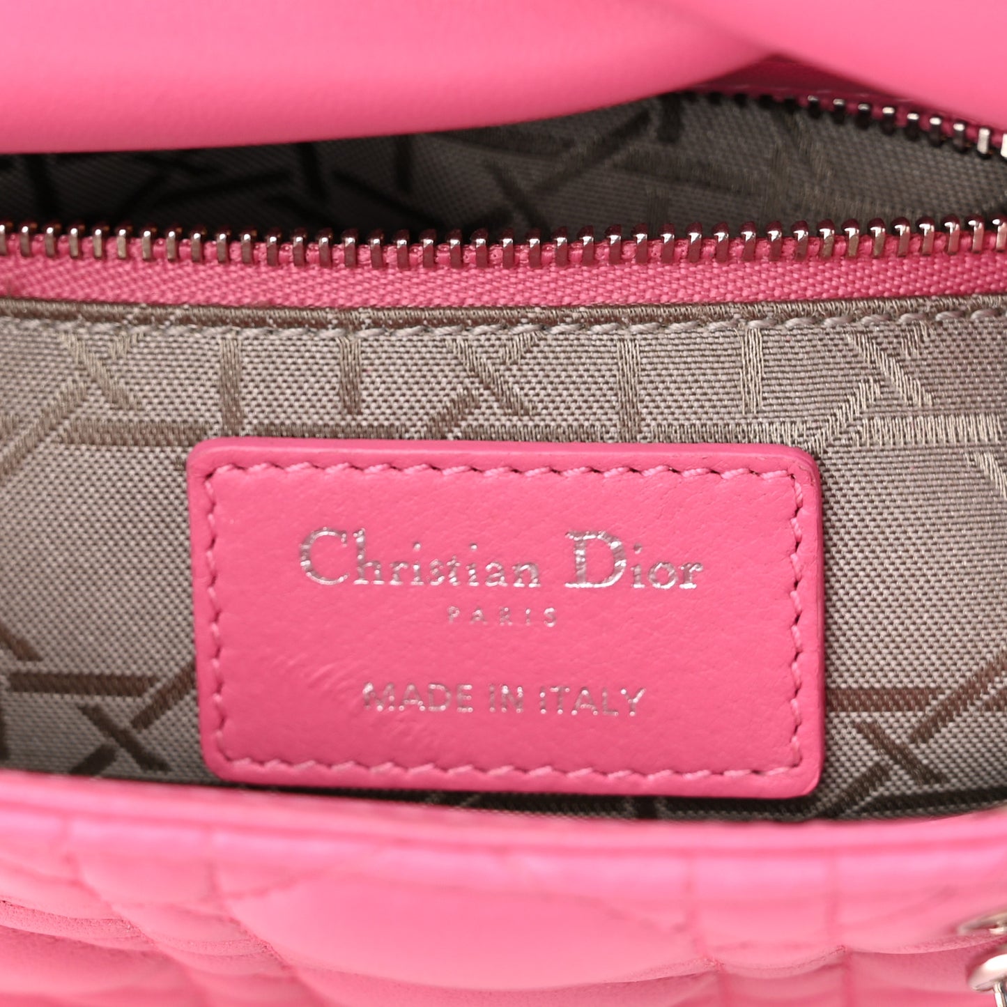 Lambskin Cannage Mini Lady Dior Sorbet