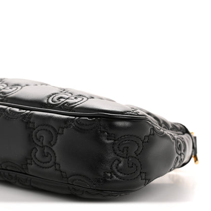 Gucci Calfskin GG Matelasse Chain Handbag Black Natural 10 of 13