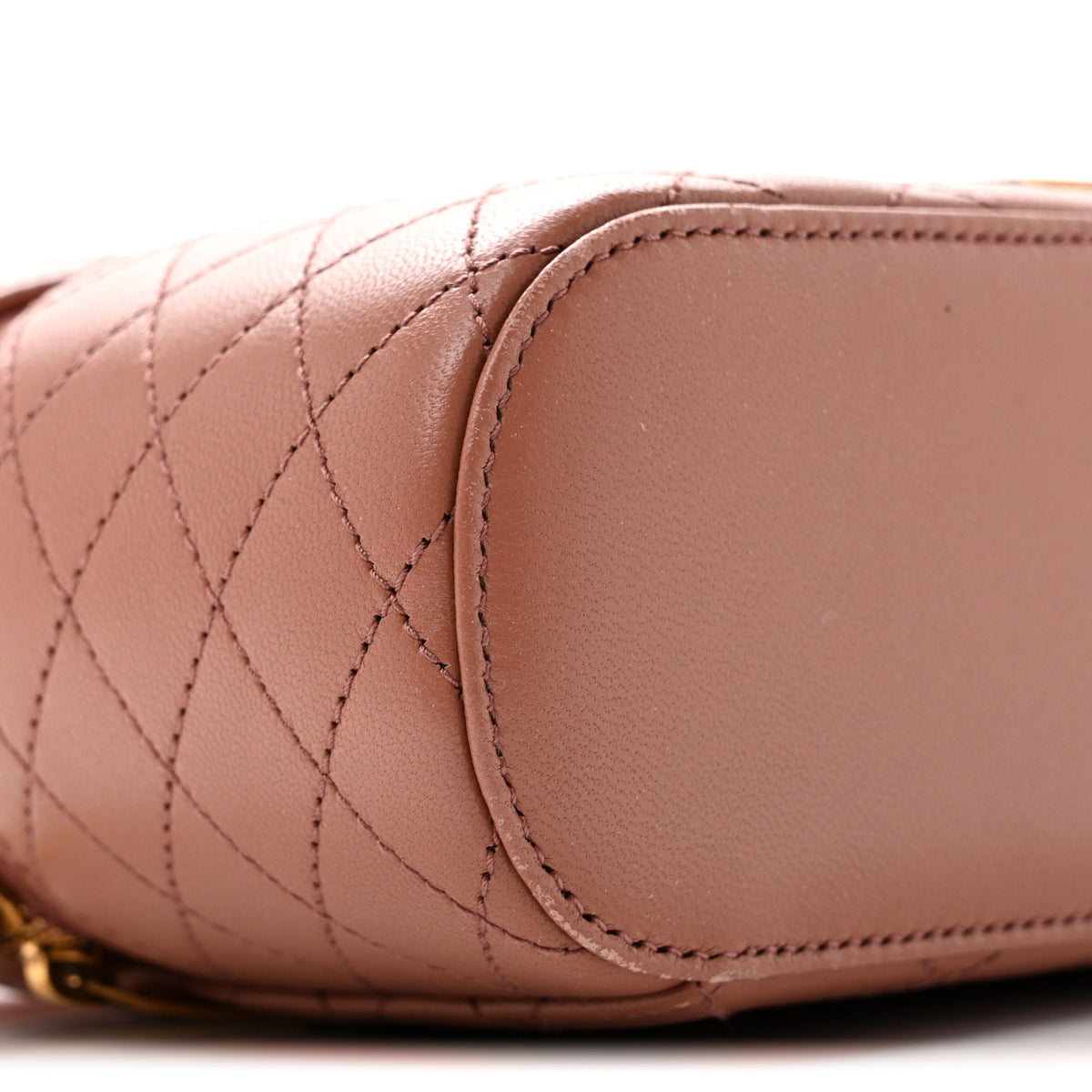 Lambskin Quilted Mini Gaby Vanity Case Barely Pink