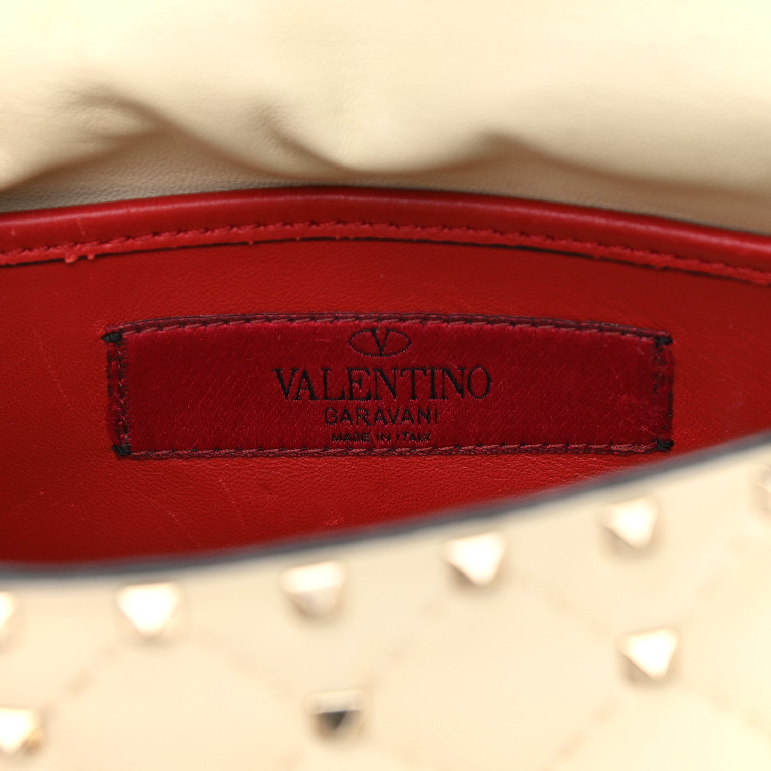Valentino Garavani Nappa Small Rockstud Spike Shoulder Bag Light Ivory 6 of 14