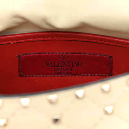 Valentino Garavani Nappa Small Rockstud Spike Shoulder Bag Light Ivory 6 of 14