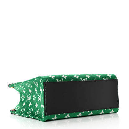 Louis Vuitton Jacquard Velvet Monogram Onthego PM Green 3 of 7