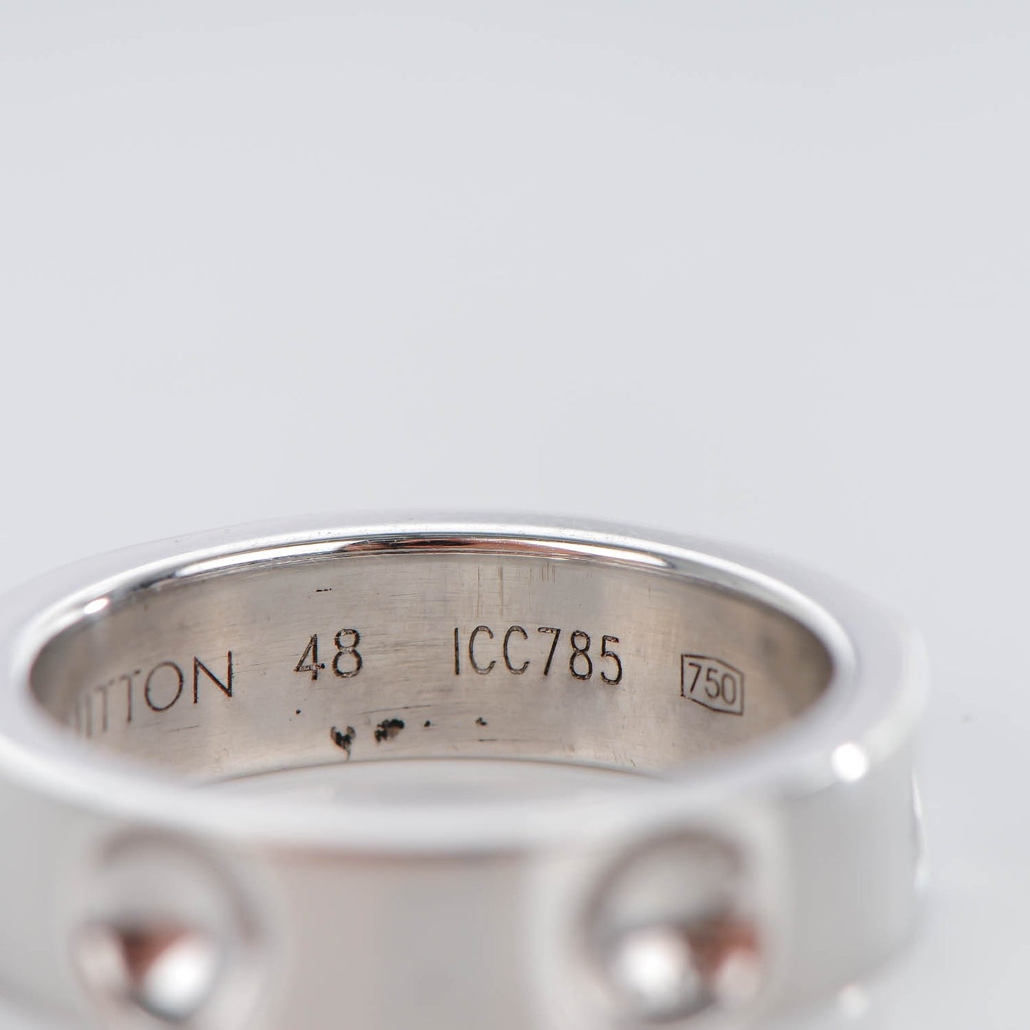 18K White Gold Empreinte Ring 48 4.5