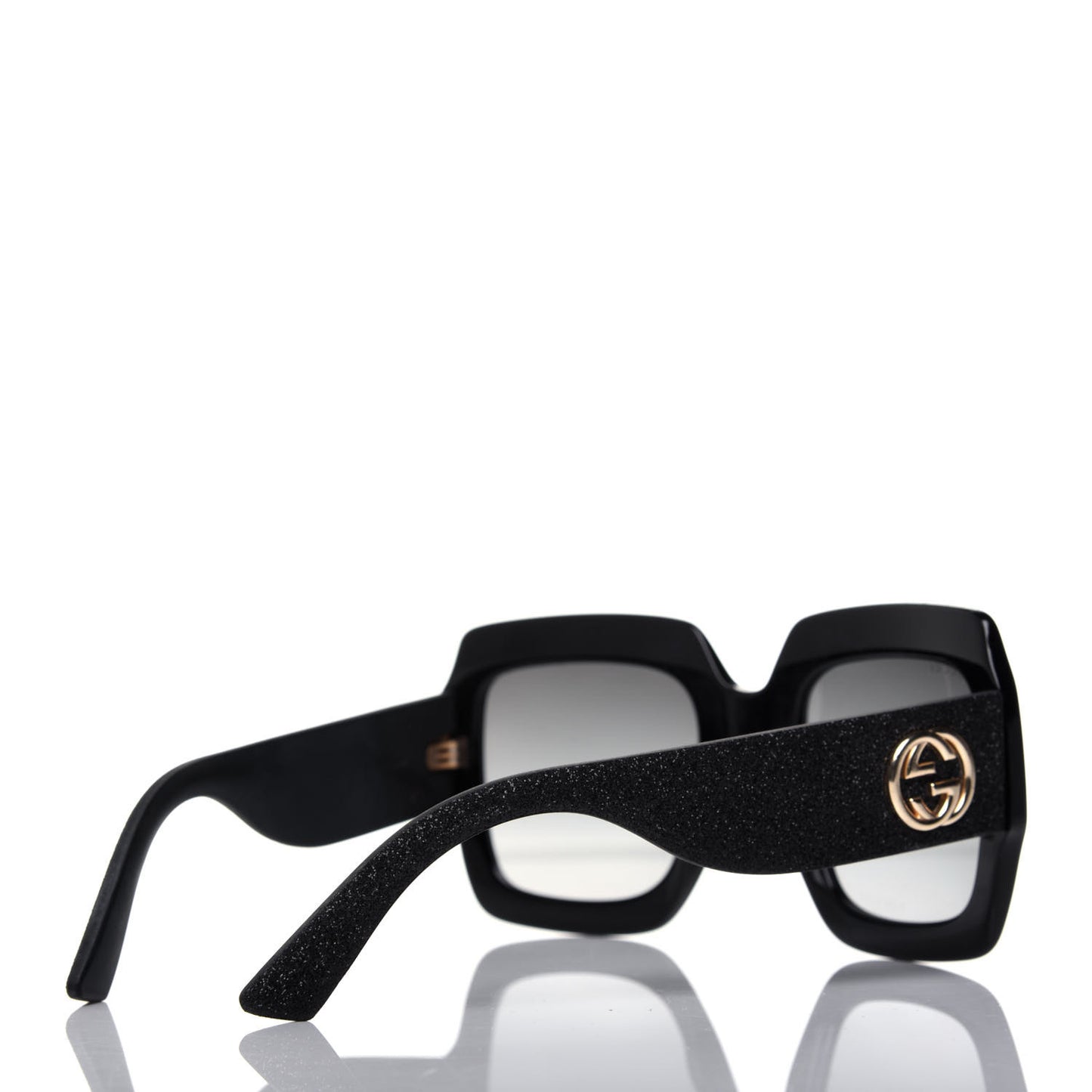Square Frame Glitter GG0102S Sunglasses Black
