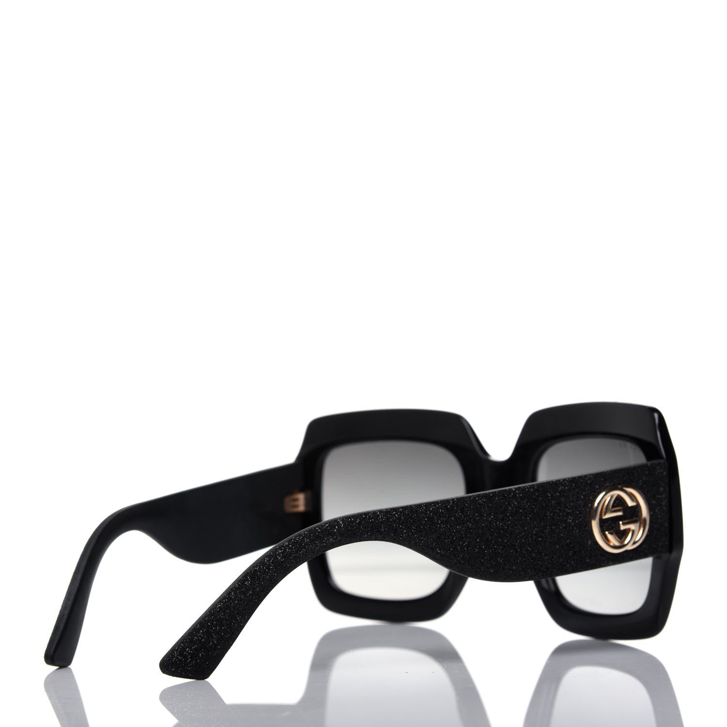 Gucci Square Frame Glitter GG0102S Sunglasses Black 4 of 7