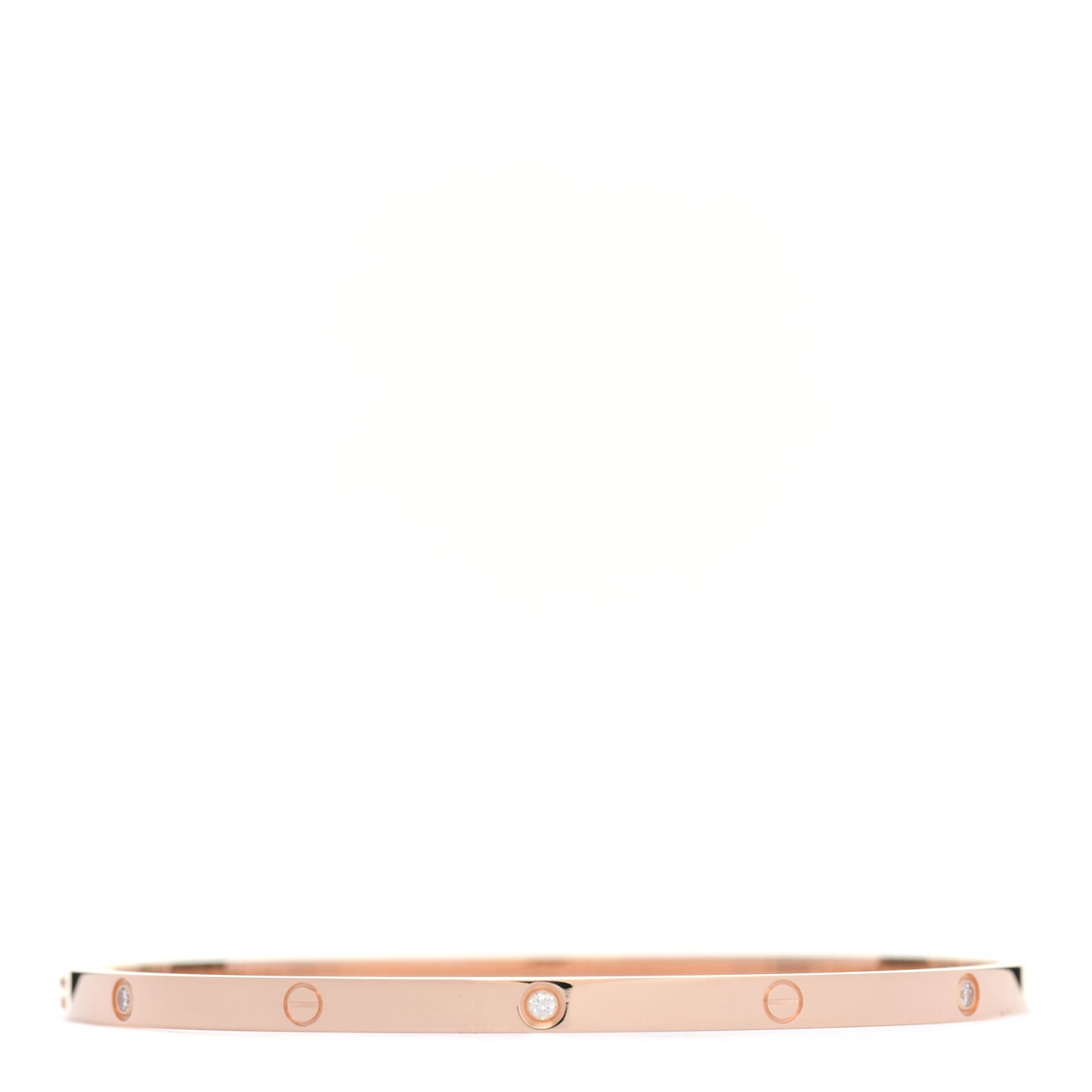 18K Pink Gold 6 Diamond Small LOVE Bracelet 19