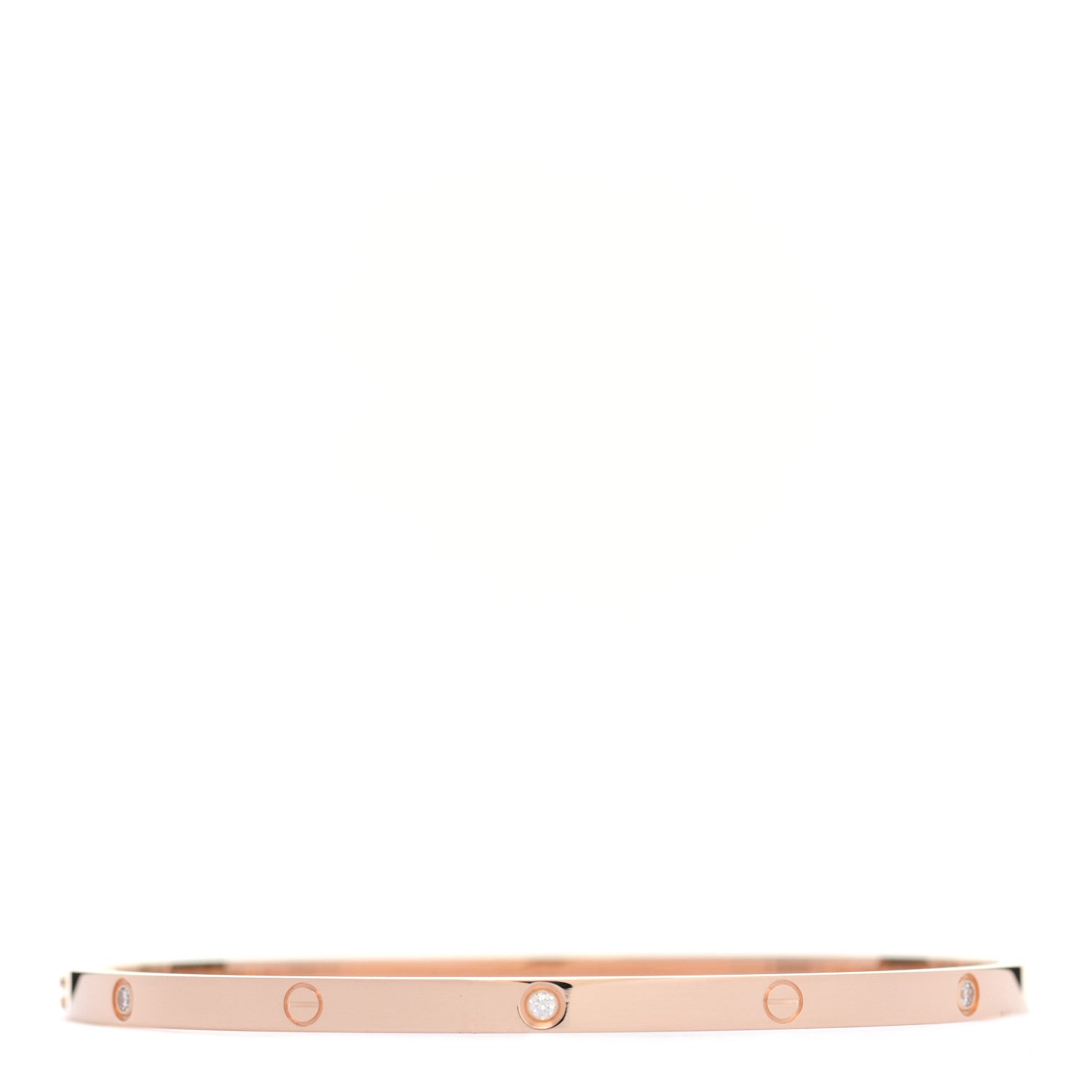 Cartier 18K Pink Gold 6 Diamond Small LOVE Bracelet 19 2 of 5