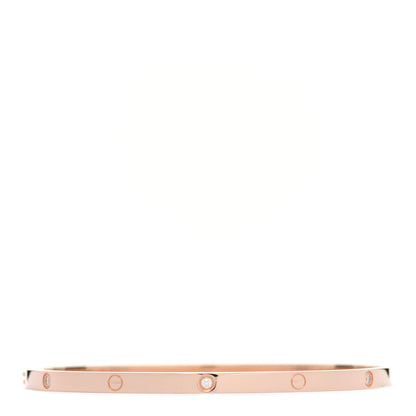 Cartier 18K Pink Gold 6 Diamond Small LOVE Bracelet 19 2 of 5