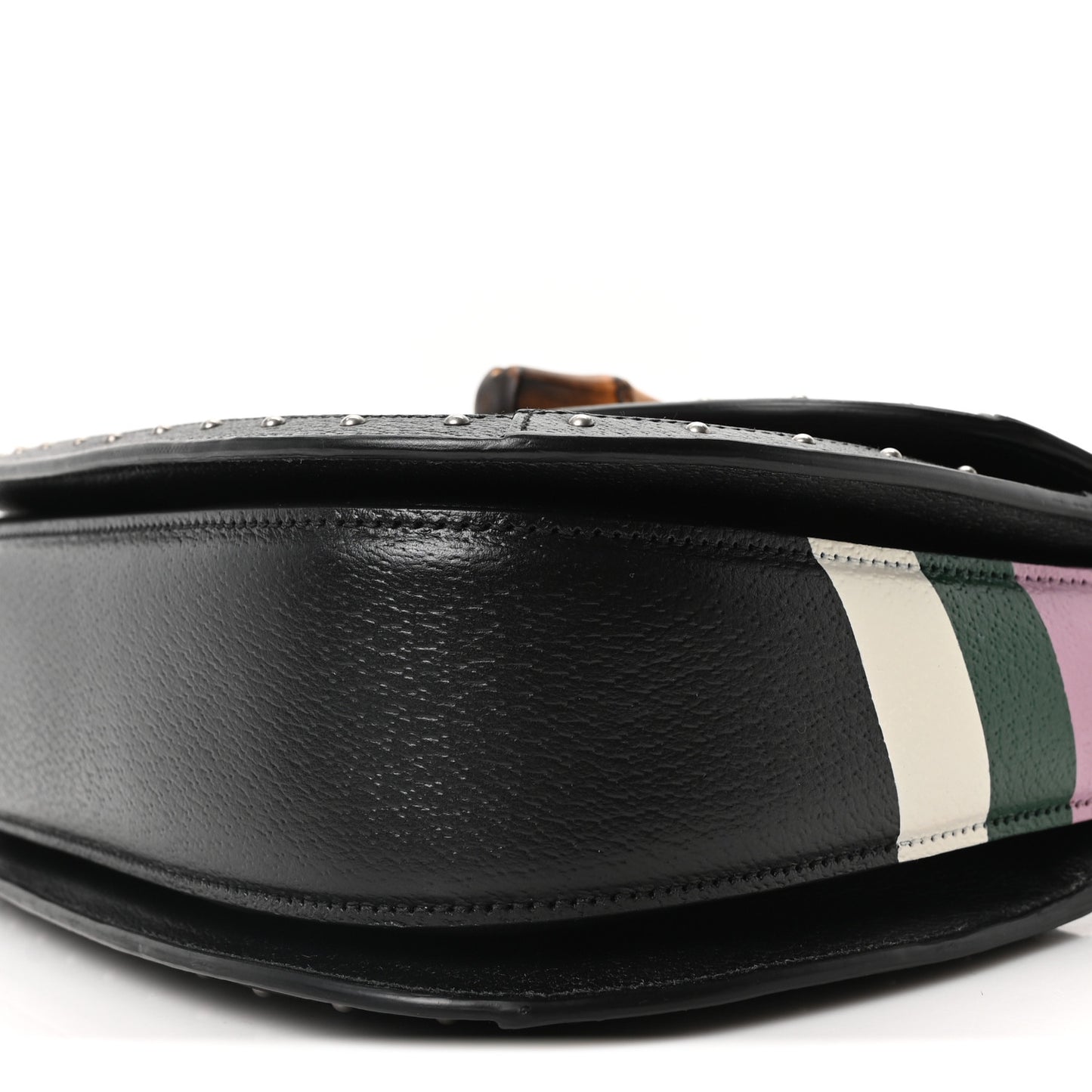 GG Supreme Monogram Studded Calfskin 100 Centennial Geometric Medium Bamboo 1947 Top Handle Bag Beige Ebony Multicolor