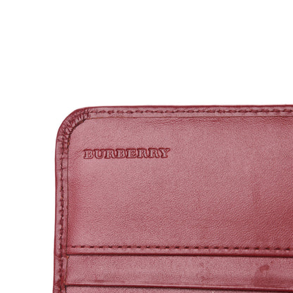 Burberry Haymarket Check Penrose Continental Wallet Military Red 6 of 6