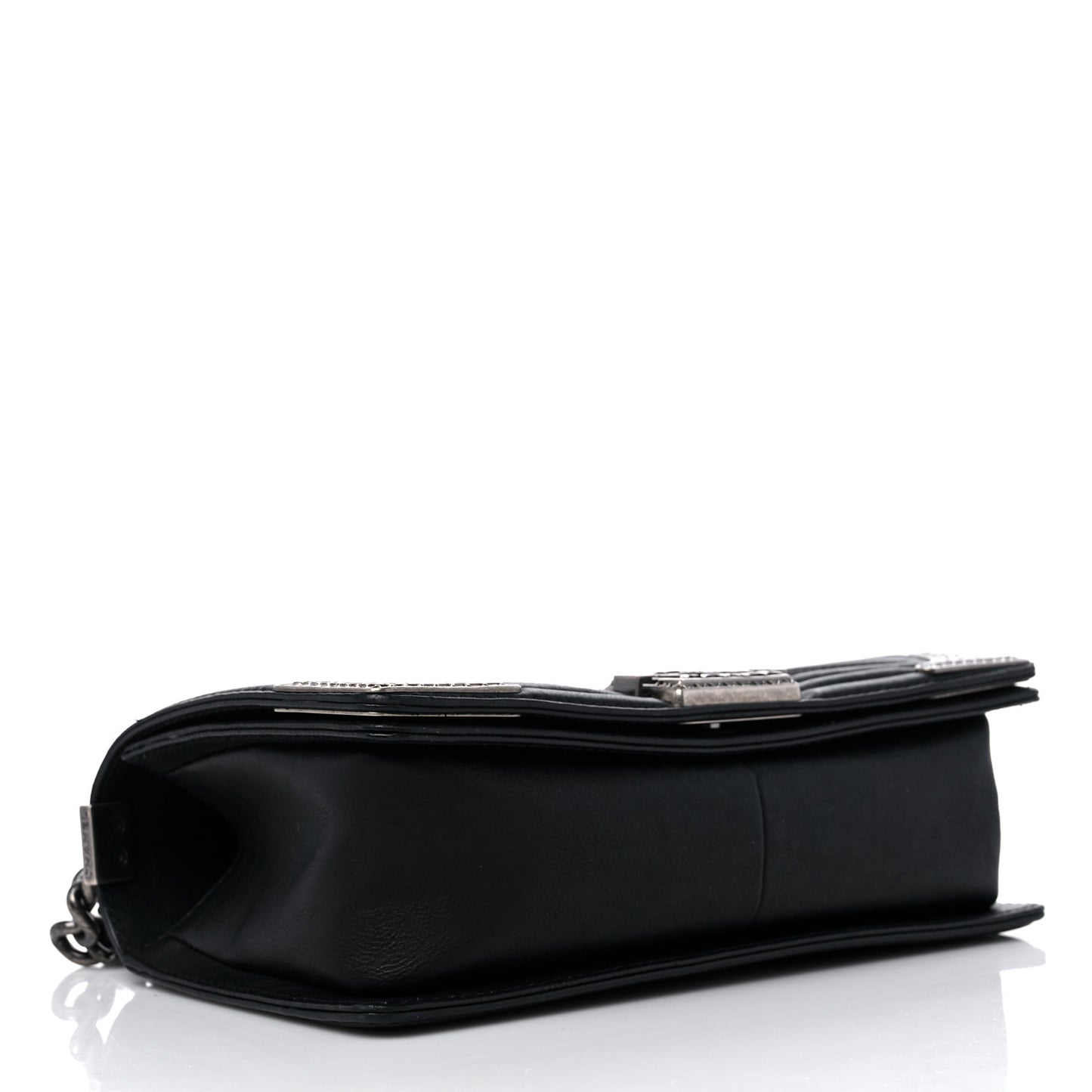 Calfskin Quilted Metal Embellished Paris Dallas Medium Boy Flap Black