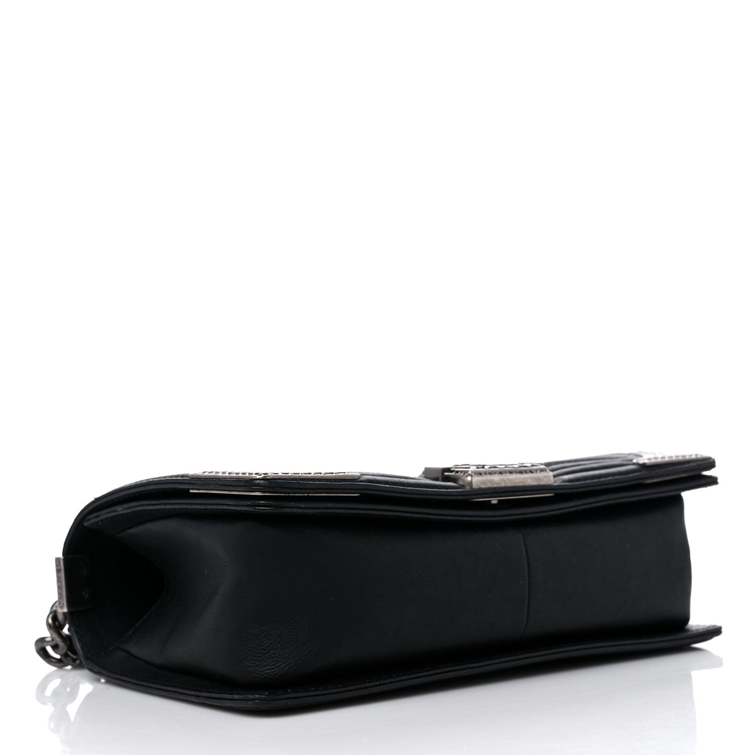 Chanel Calfskin Quilted Metal Embellished Paris Dallas Medium Boy Flap Black 4 of 15