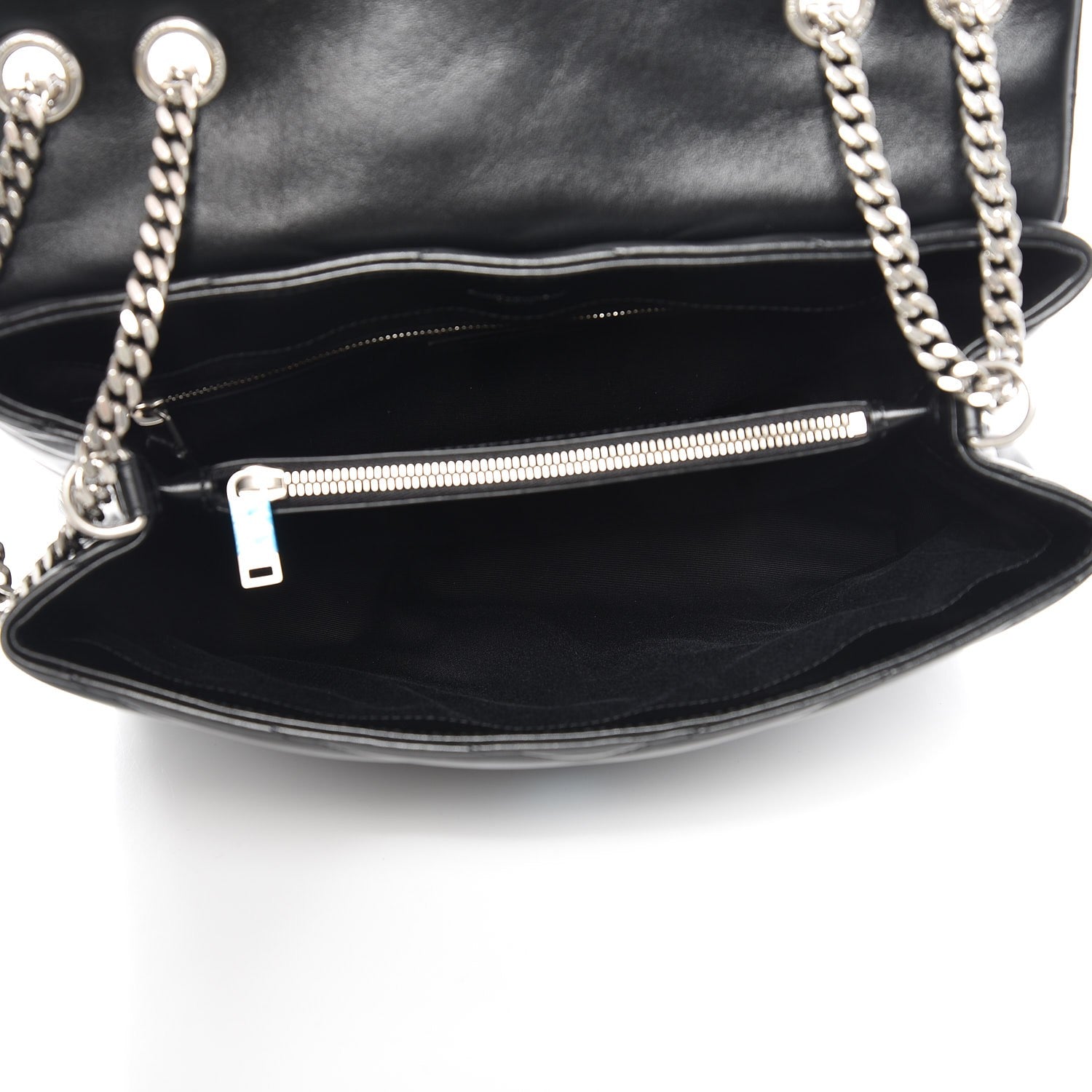 Saint Laurent Calfskin Y Quilted Monogram Medium Loulou Chain Satchel Black 6 of 9