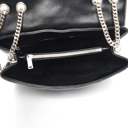 Saint Laurent Calfskin Y Quilted Monogram Medium Loulou Chain Satchel Black 6 of 9