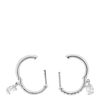 Anita Ko 18K White Gold Diamond Pear Huggie Drop Earrings 3 of 5