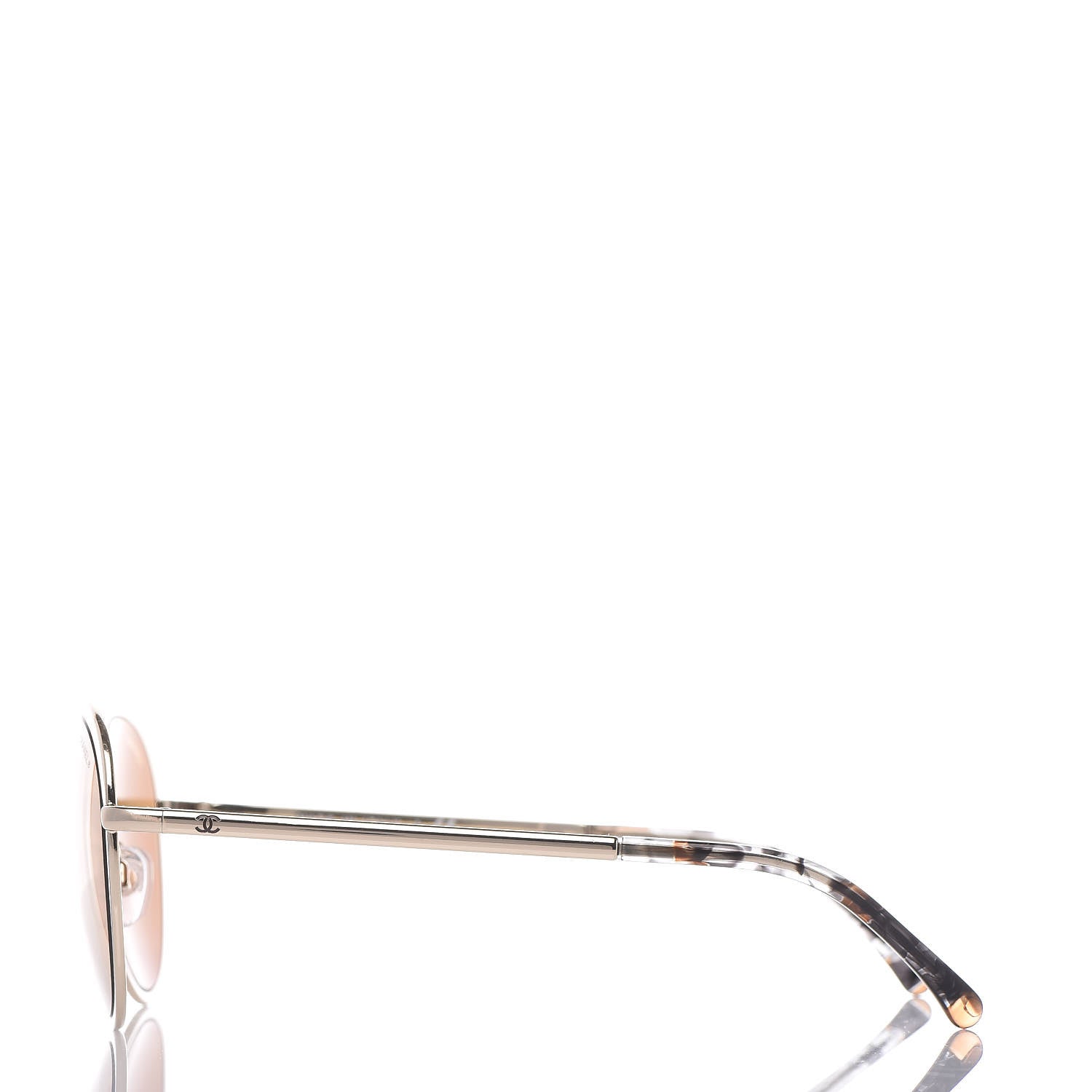 Chanel Round Mirror Sunglasses 4206 Gold 3 of 7