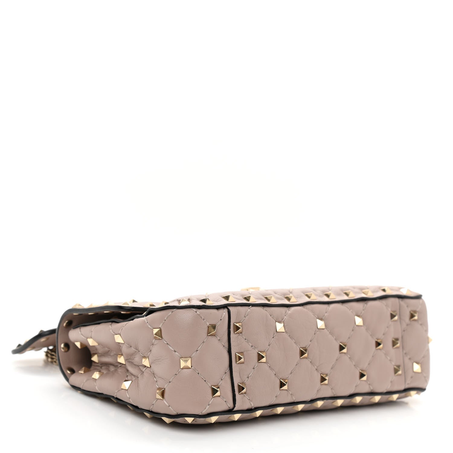 Valentino Garavani Nappa Small Rockstud Spike Shoulder Bag Poudre 4 of 7