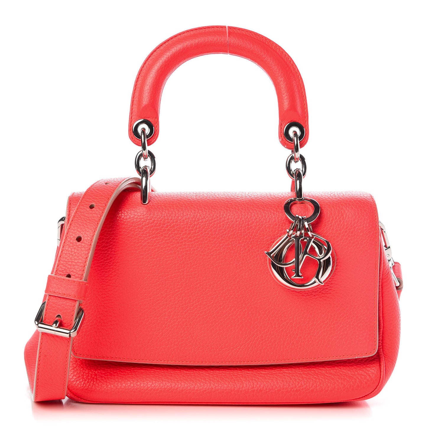 Bullcalf Mini Be Dior Satchel Fluorescent Goji Pink
