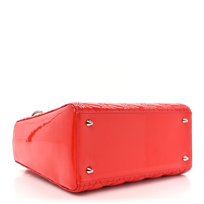 Christian Dior Patent Cannage Medium Lady Dior Red 4 of 15