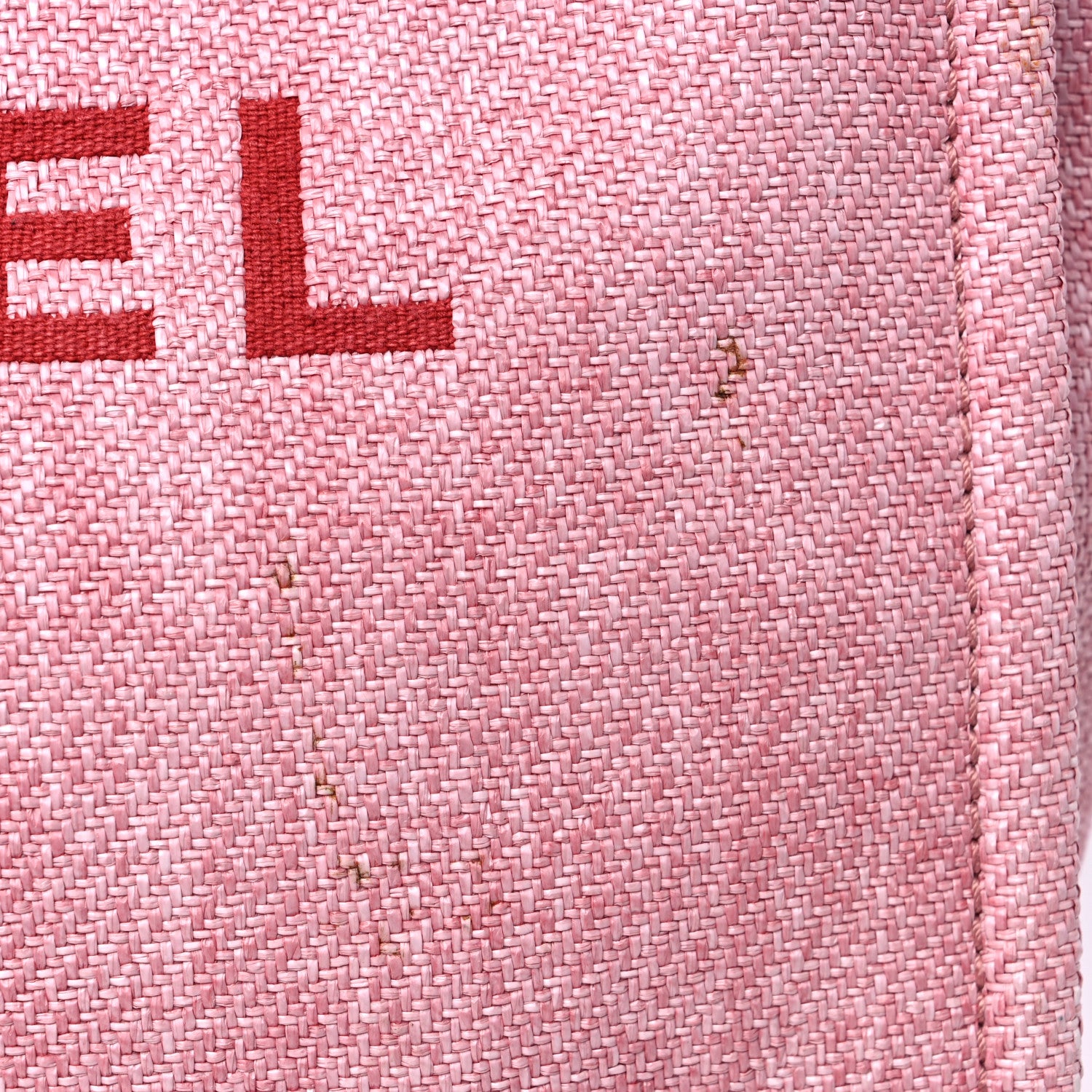Chanel Woven Straw Raffia Small Deauville Tote Pink 15 of 15