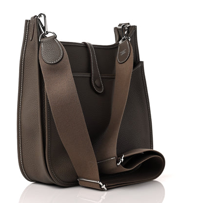 Hermes Taurillon Clemence Evelyne III PM Etoupe 3 of 9