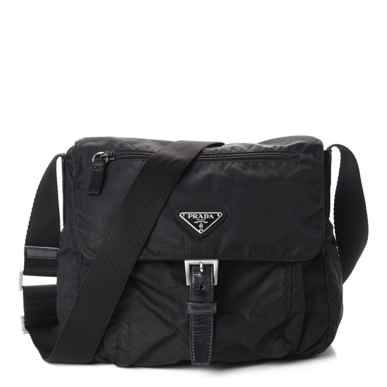 Prada Nylon Vela Messenger Black 1 of 9