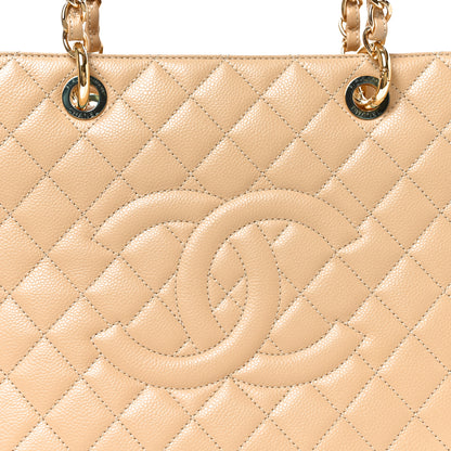 Chanel Caviar Quilted Grand Shopping Tote GST Beige Clair 7 of 9