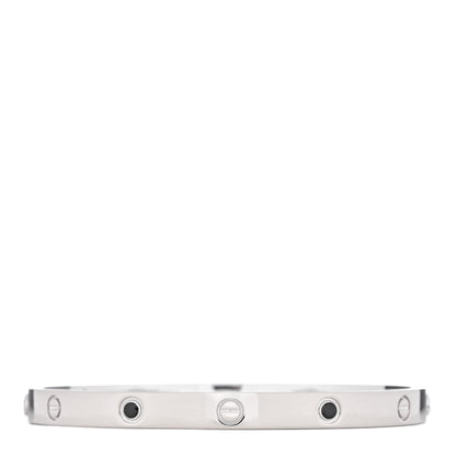 Cartier 18K White Gold Black Sapphire LOVE Bracelet 20 1 of 5