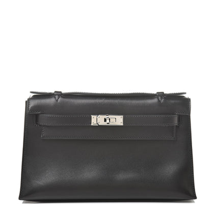 Hermes Swift Kelly Pochette Clutch Black 1 of 14