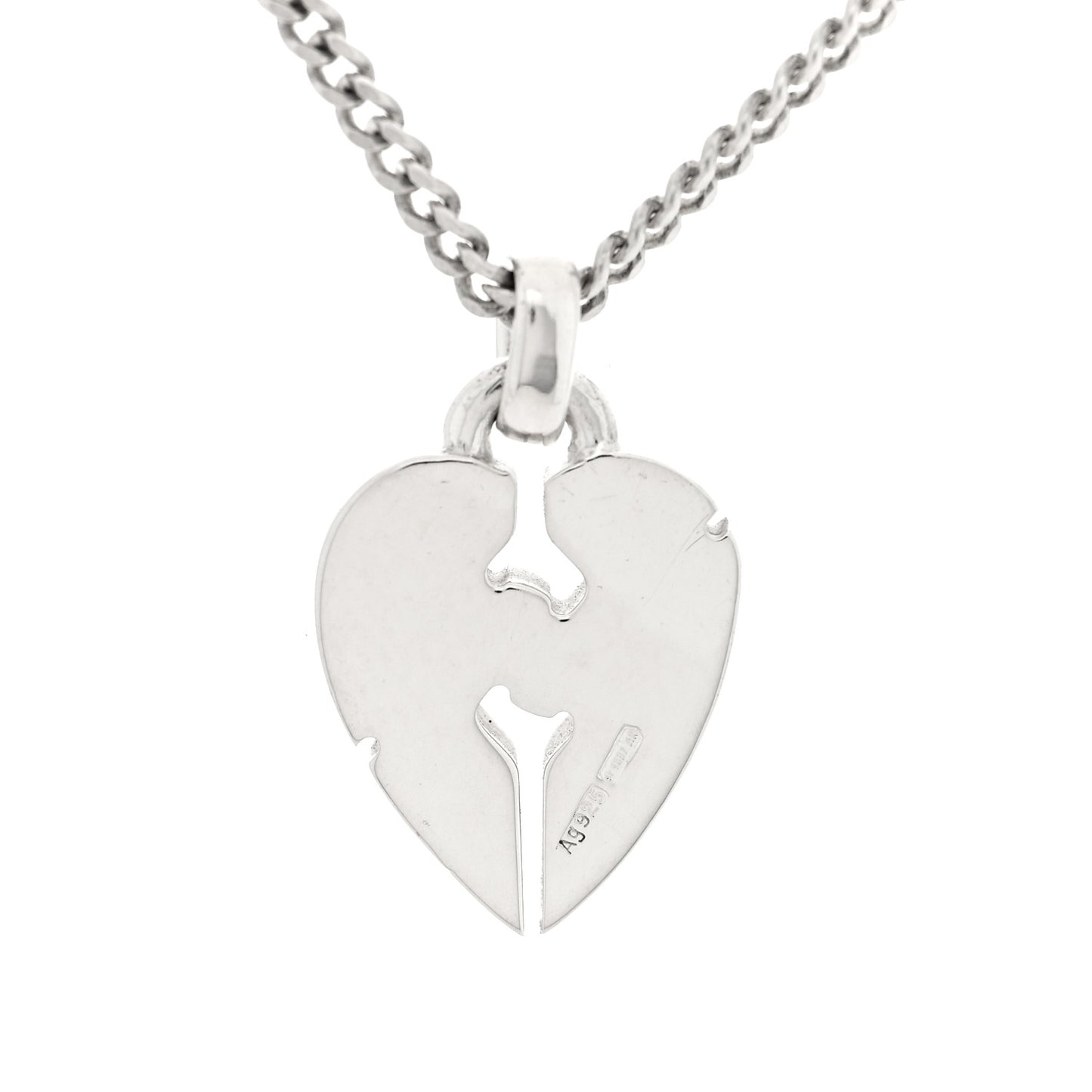 Sterling Silver Knot Heart Pendant Necklace