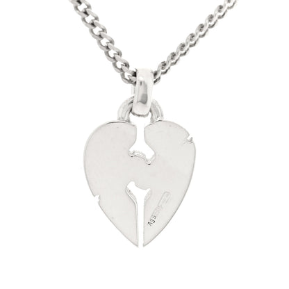 Gucci Sterling Silver Knot Heart Pendant Necklace 4 of 5
