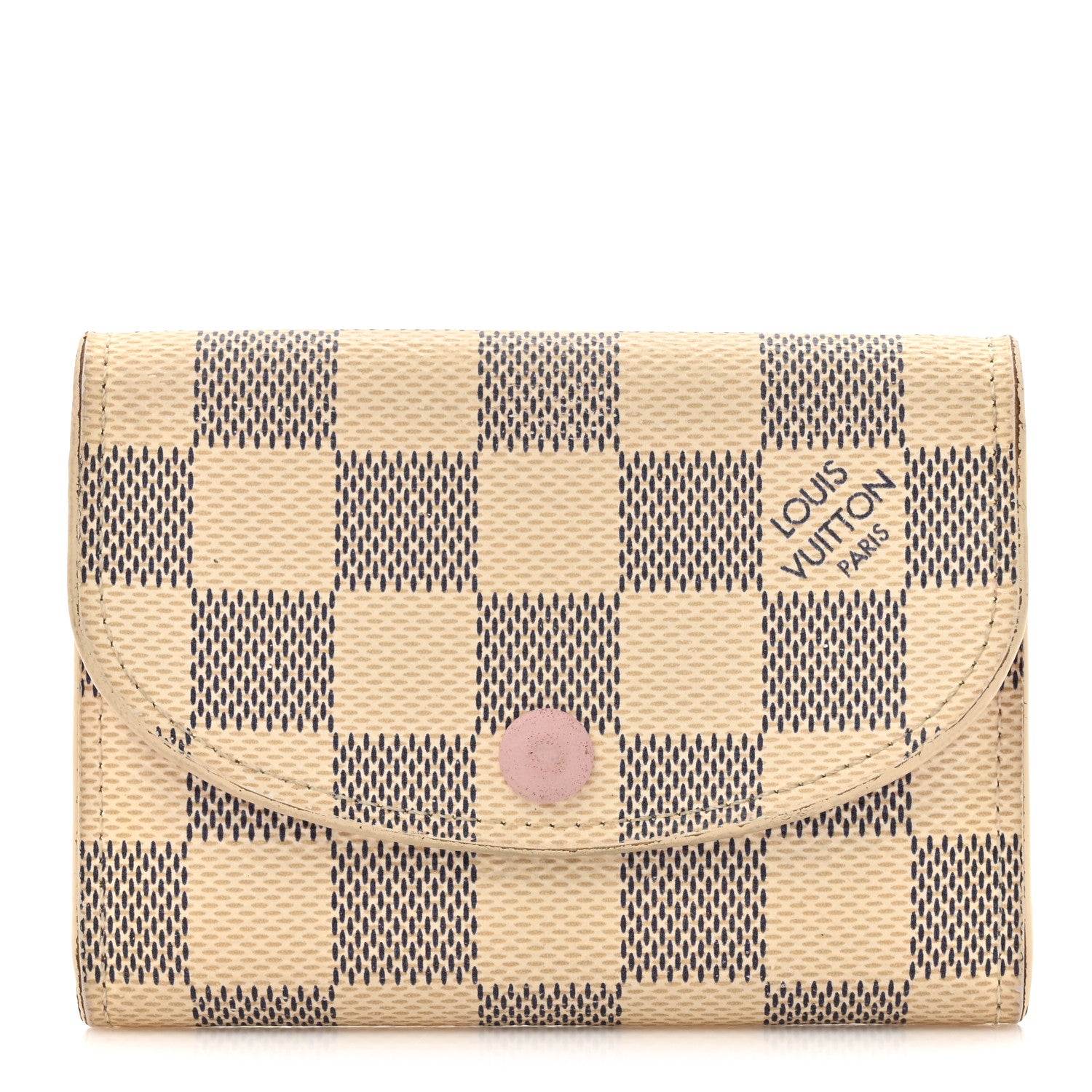 Louis Vuitton Damier Azur Rosalie Coin Purse Rose Ballerine 1 of 11