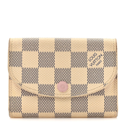 Louis Vuitton Damier Azur Rosalie Coin Purse Rose Ballerine 1 of 11