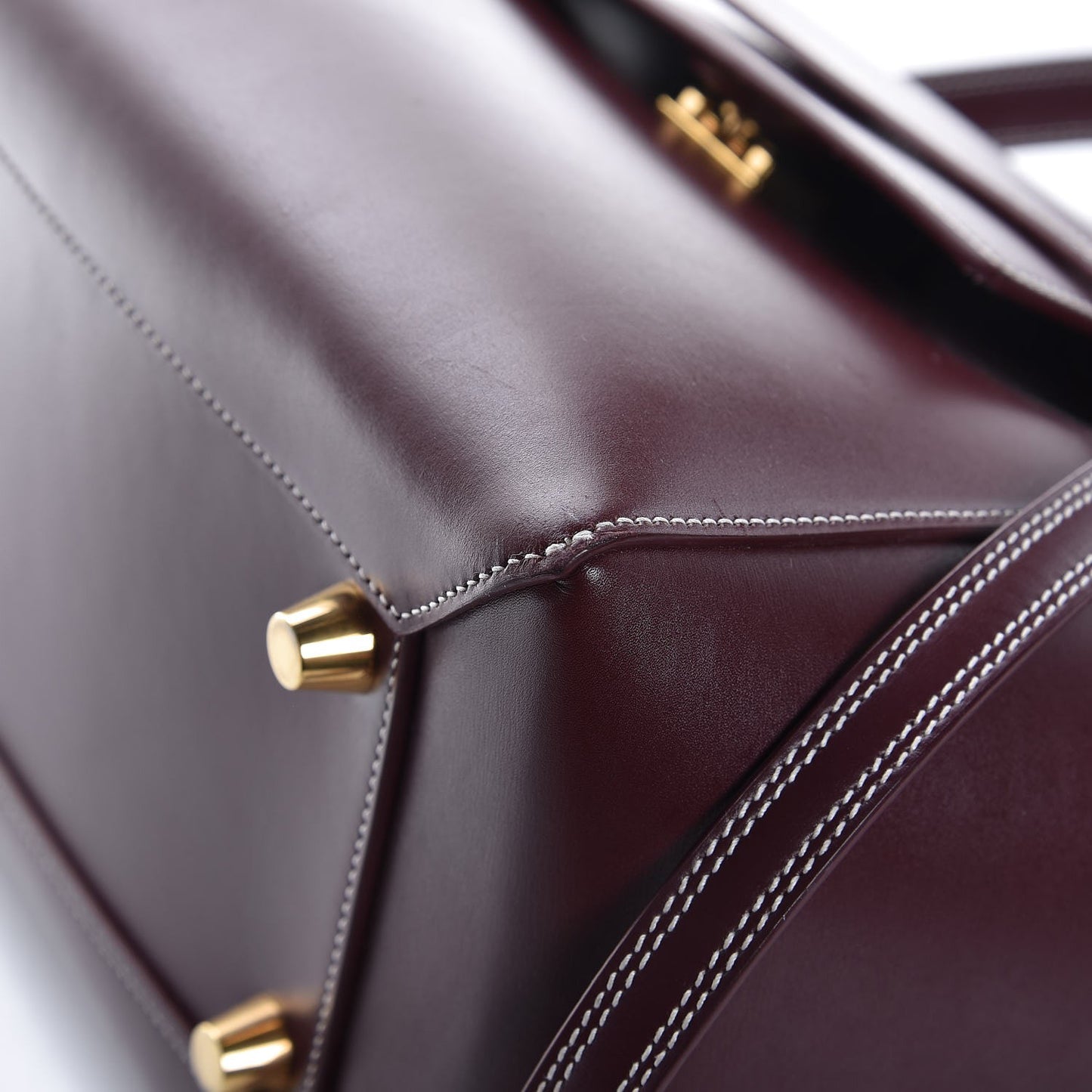 Natural Calfskin Mini Belt Bag Burgundy