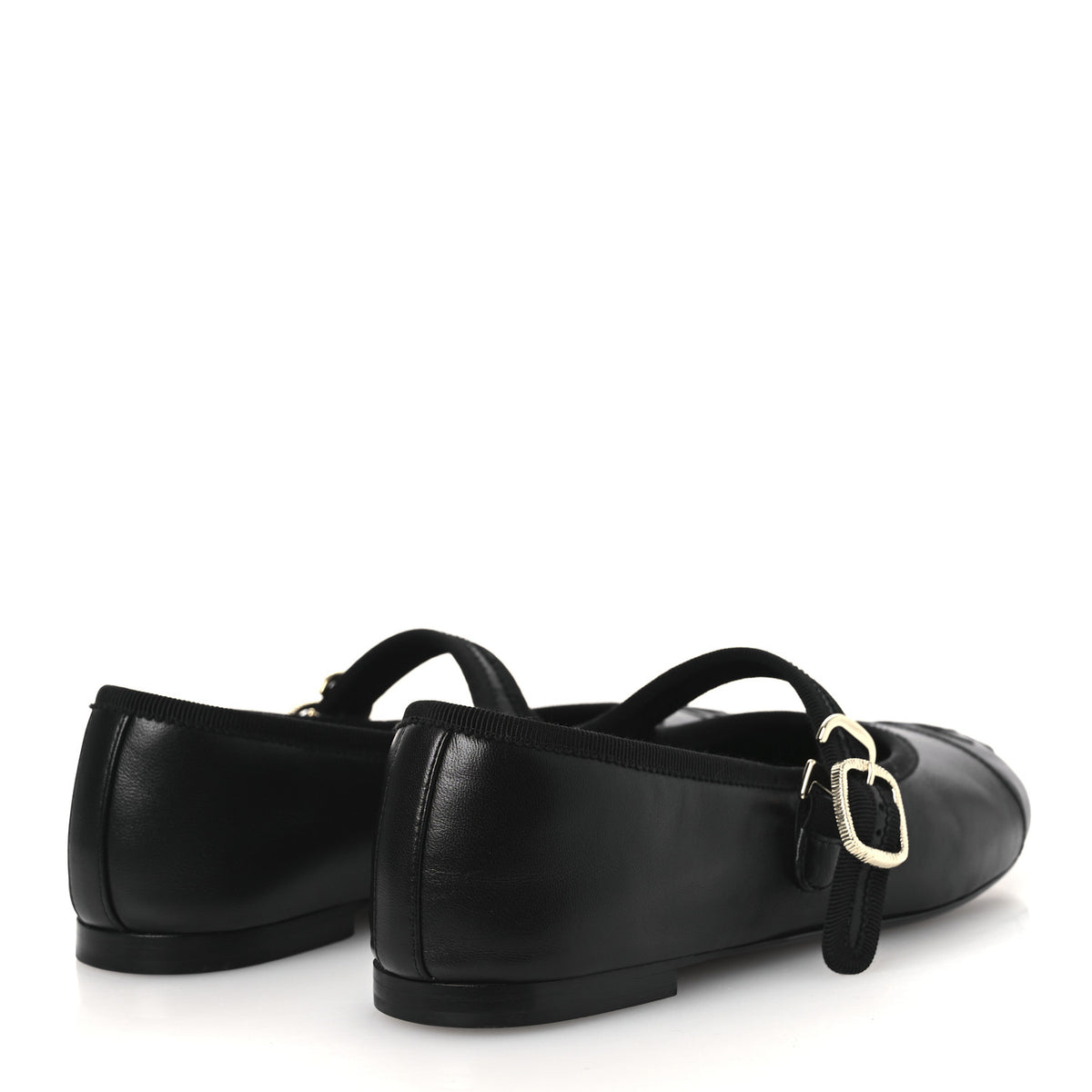 Lambskin Mary Jane Flats 36 Black