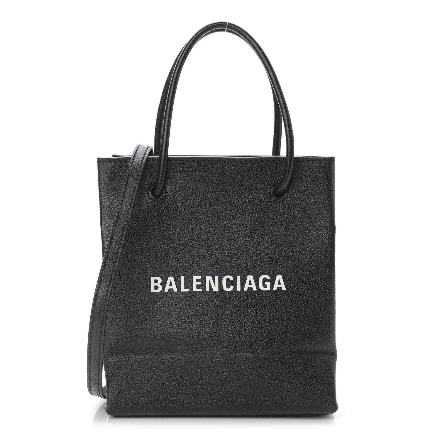 Balenciaga Calfskin Logo XXS Shopping Tote Black 1 of 9