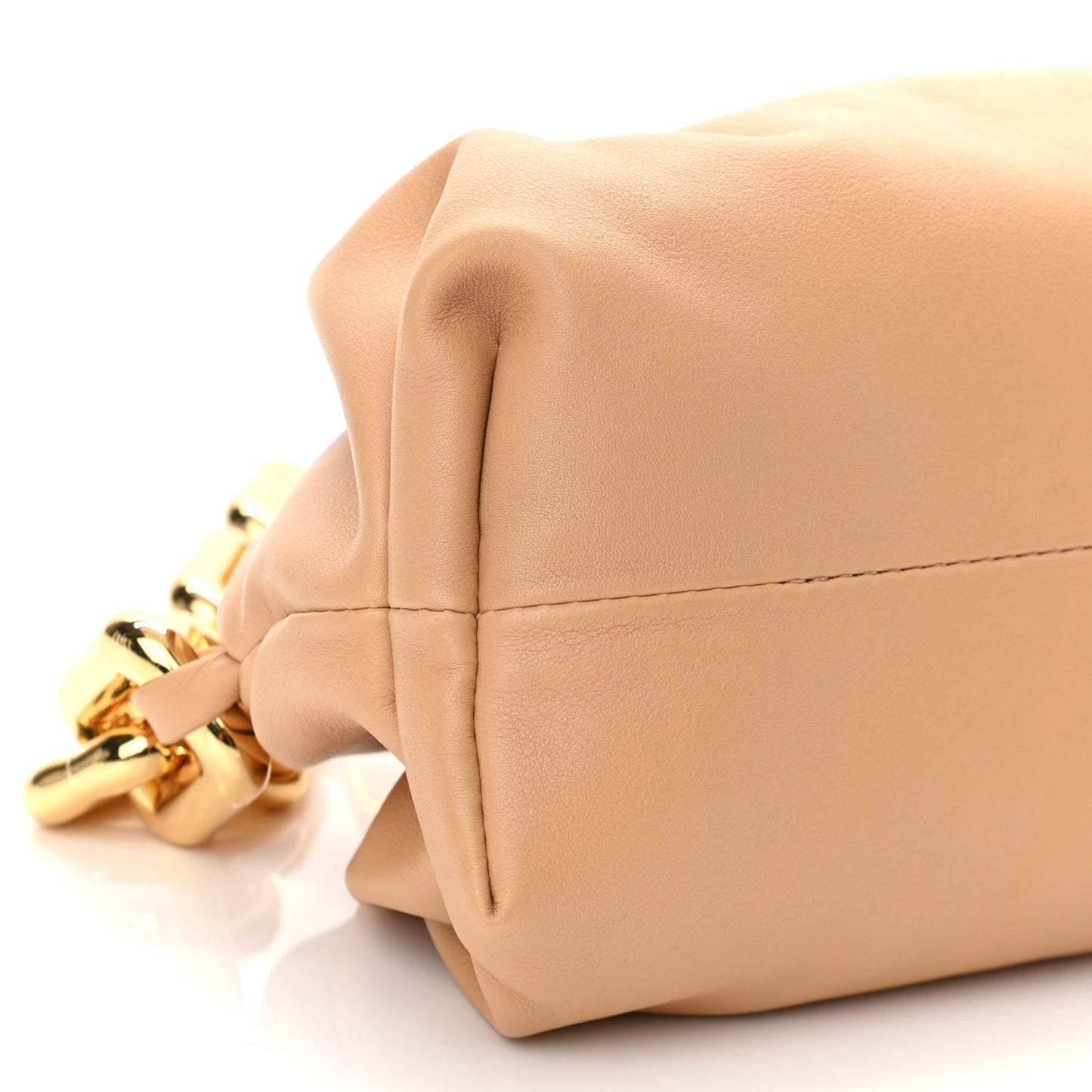 Calfskin Teen Chain Pouch Almond