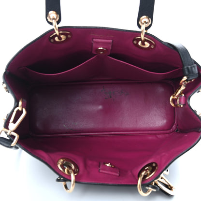 Christian Dior Bullcalf Medium Diorissimo Tote Black Rose Indien 6 of 11