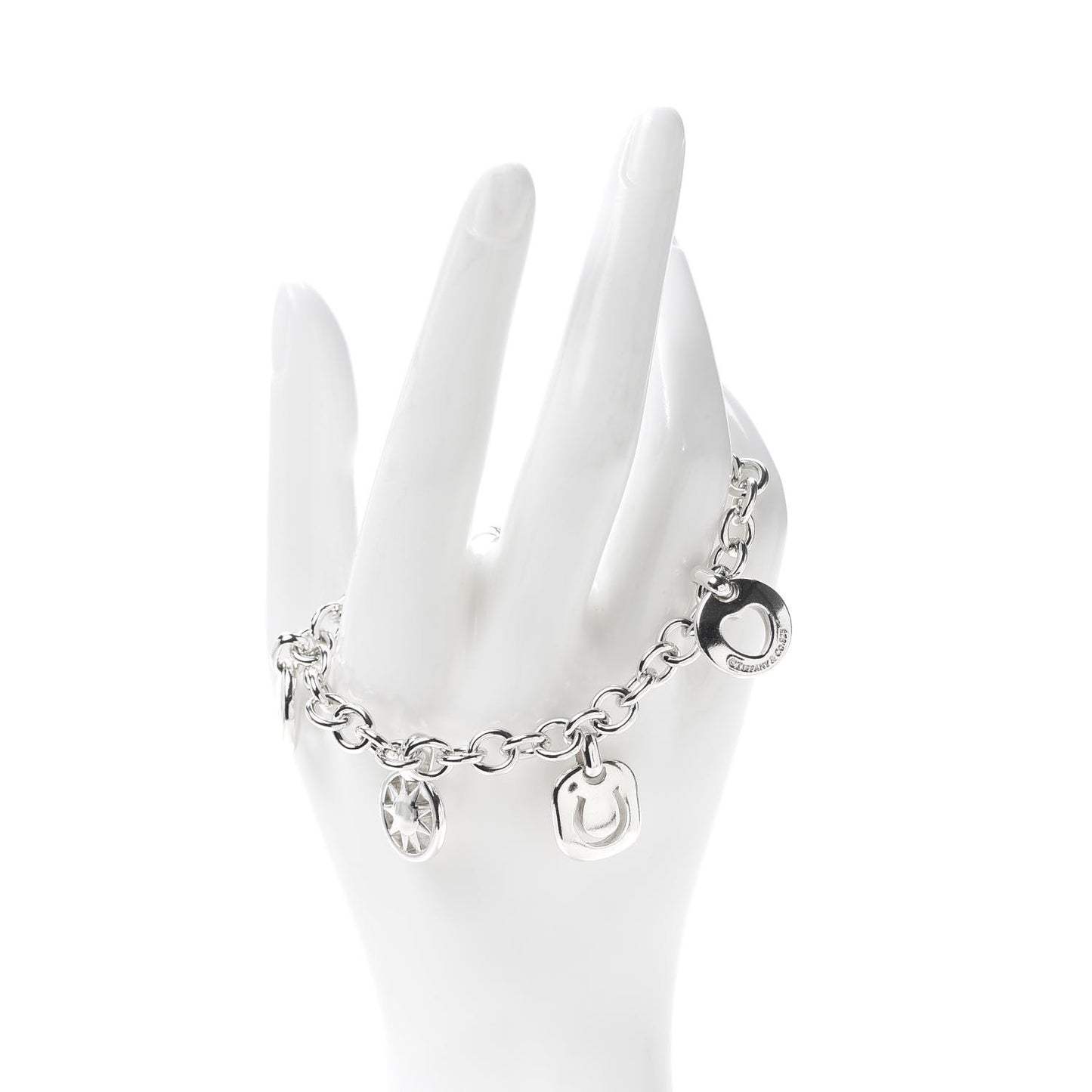 Sterling Silver Stencil Charm Bracelet